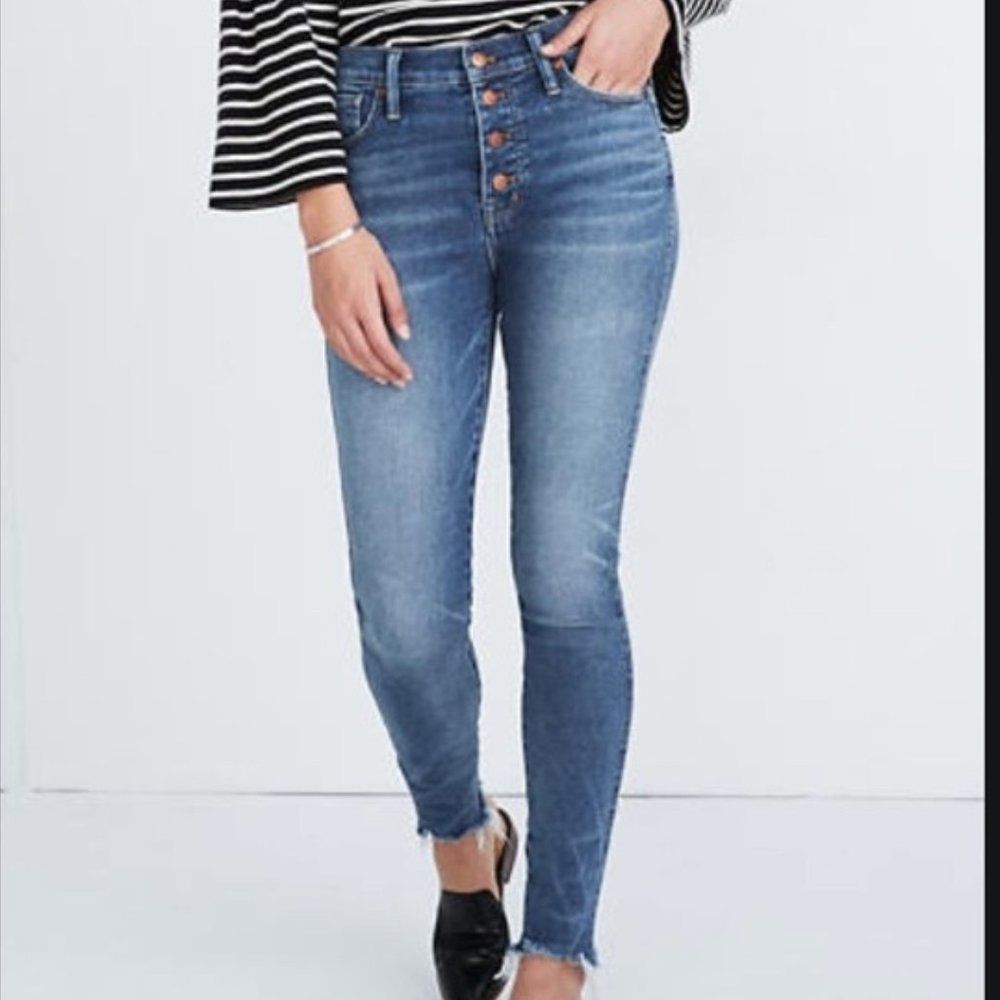 Madewell 10" High-Rise Skinny Jeans Front Button
